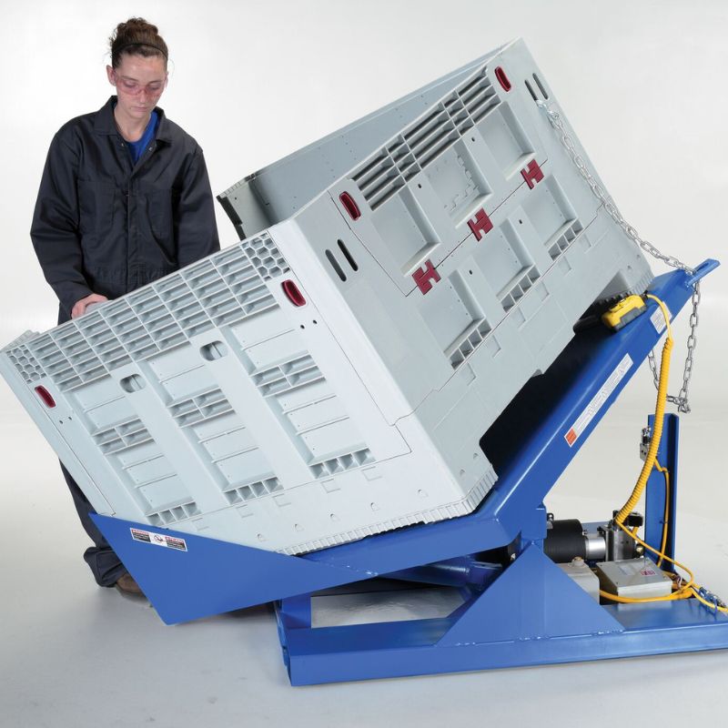 Vestil Steel Electric Hydraulic Corner Tilter 48in x 48in EMC-4848