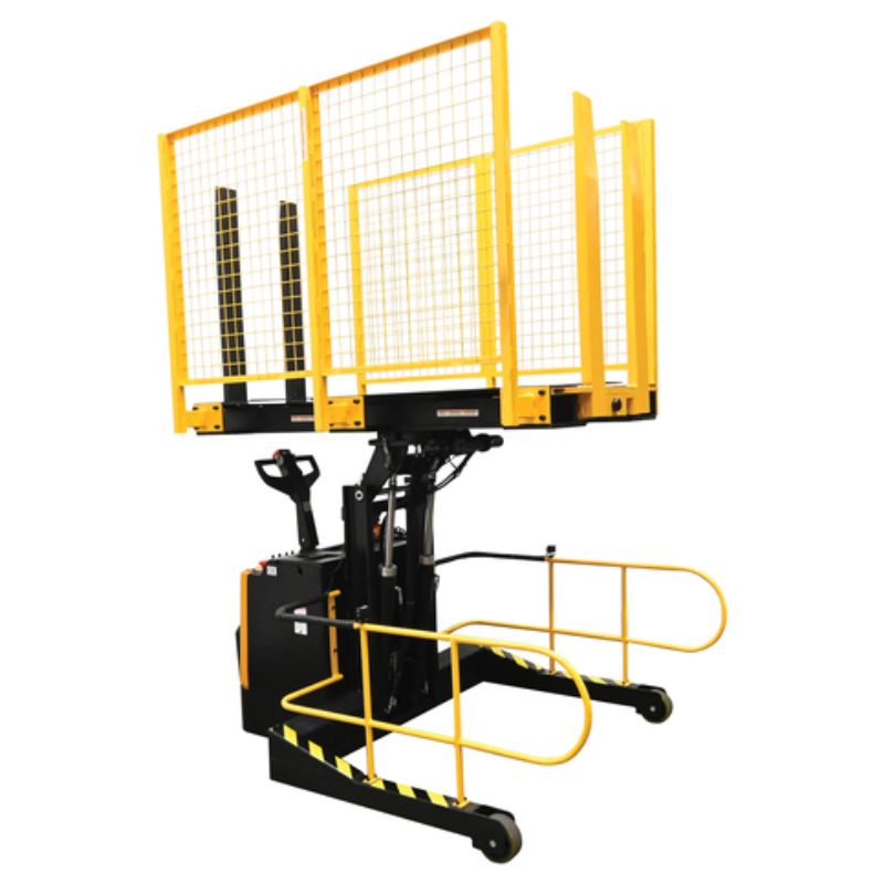Vestil Portable Pallet Inverter With Cage 32in to 76in Fork Opening PI-P-SL-3276-PRSR