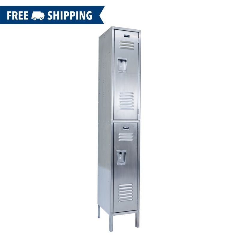 Vestil Stainless Steel 1 Column Lockers 12in x 18in x 78in LOCK-1218