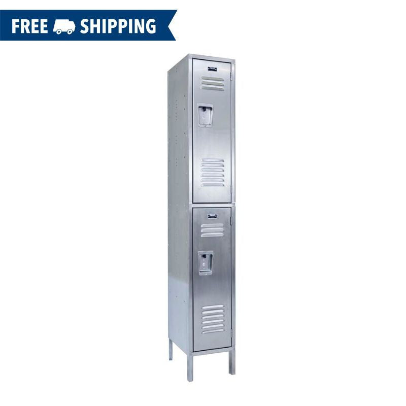 Vestil Stainless Steel 1 Column Lockers 18in x 18in x 78in LOCK-1818