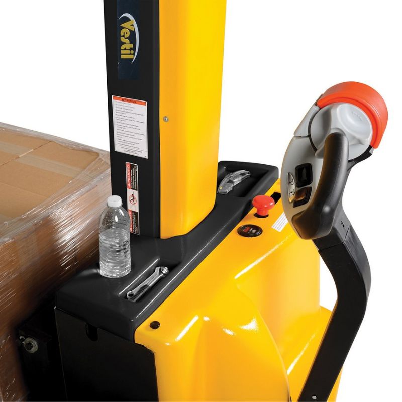 Vestil Narrow Mast Full-Electric Stacker with Adjustable Forks and Legs SNM-AA