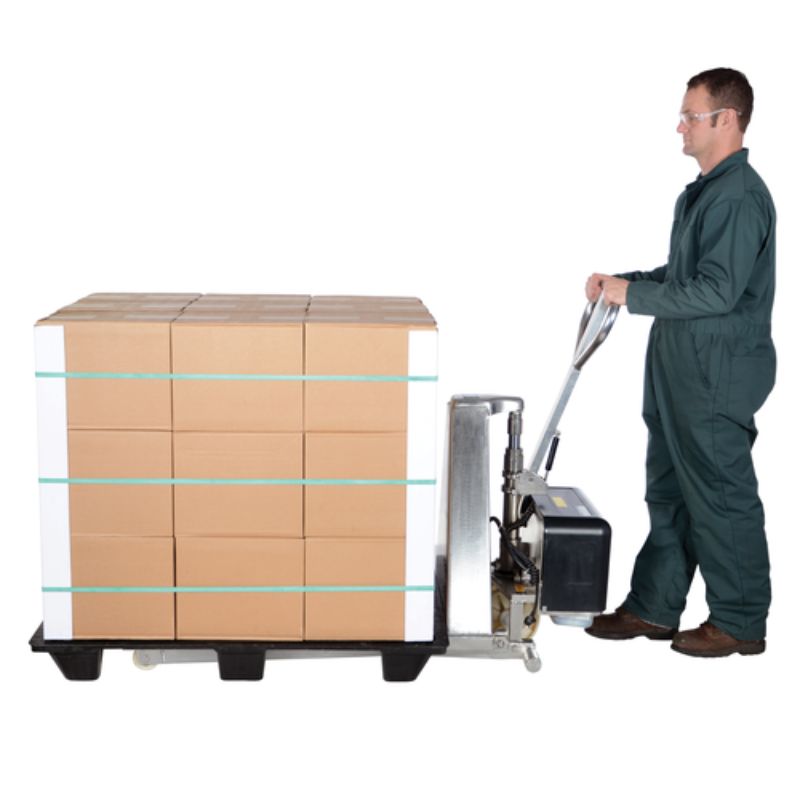 Vestil Stainless Steel DC Powered Tote Lift with 2000lb Capacity L-270-DC-HD-SS