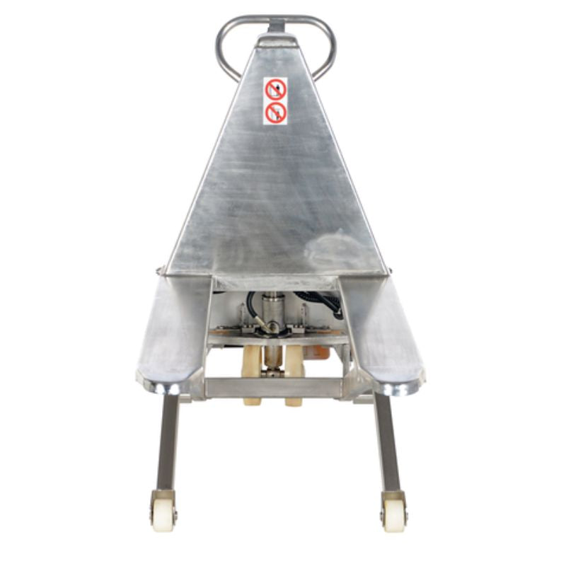 Vestil Stainless Steel DC Powered Tote Lift with 2000lb Capacity L-270-DC-HD-SS