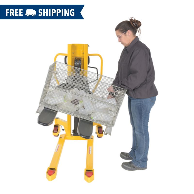 Vestil Tilt Pallet Jack 21in x 45in Forks with 1500lb Capacity LTT-2145